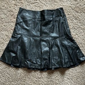 Ann Taylor Black Faux Leather Skirt
